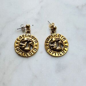 1970s Vintage Capricorn Earrings